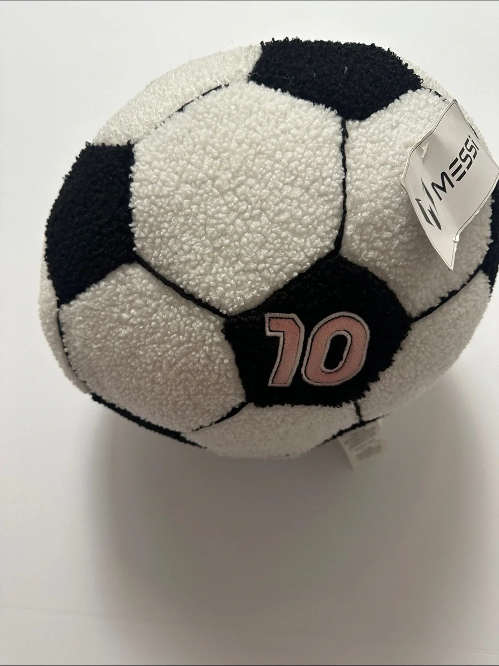 Messi Kids Black & White Soccer Plush Ball with 2-Pack Crew Socks
